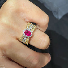 TRGH093 GWH Oval/Circle Layered Ring Adjustable - TRGH