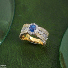 TRGH093 GWH Oval/Circle Layered Ring Adjustable - TRGH