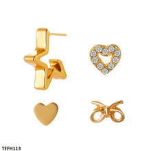 TEFH113 QWN Heart Star Ear Cuff Single -TEFH