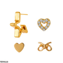 TEFH113 QWN Heart Star Ear Cuff Single -TEFH