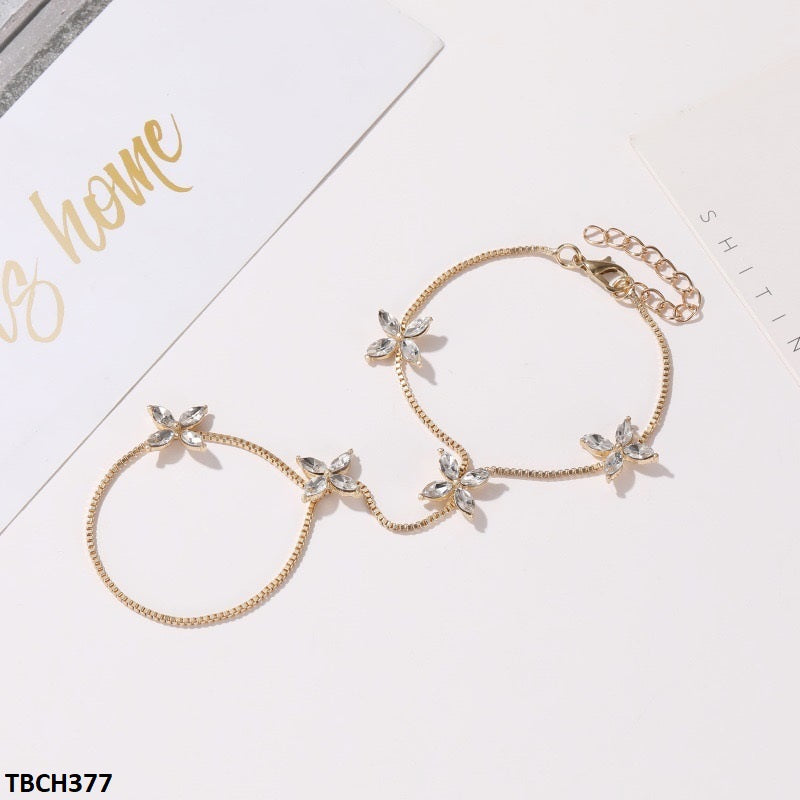 TBCH377 QWN Ring Joint With Hand Bracelet - TBCH