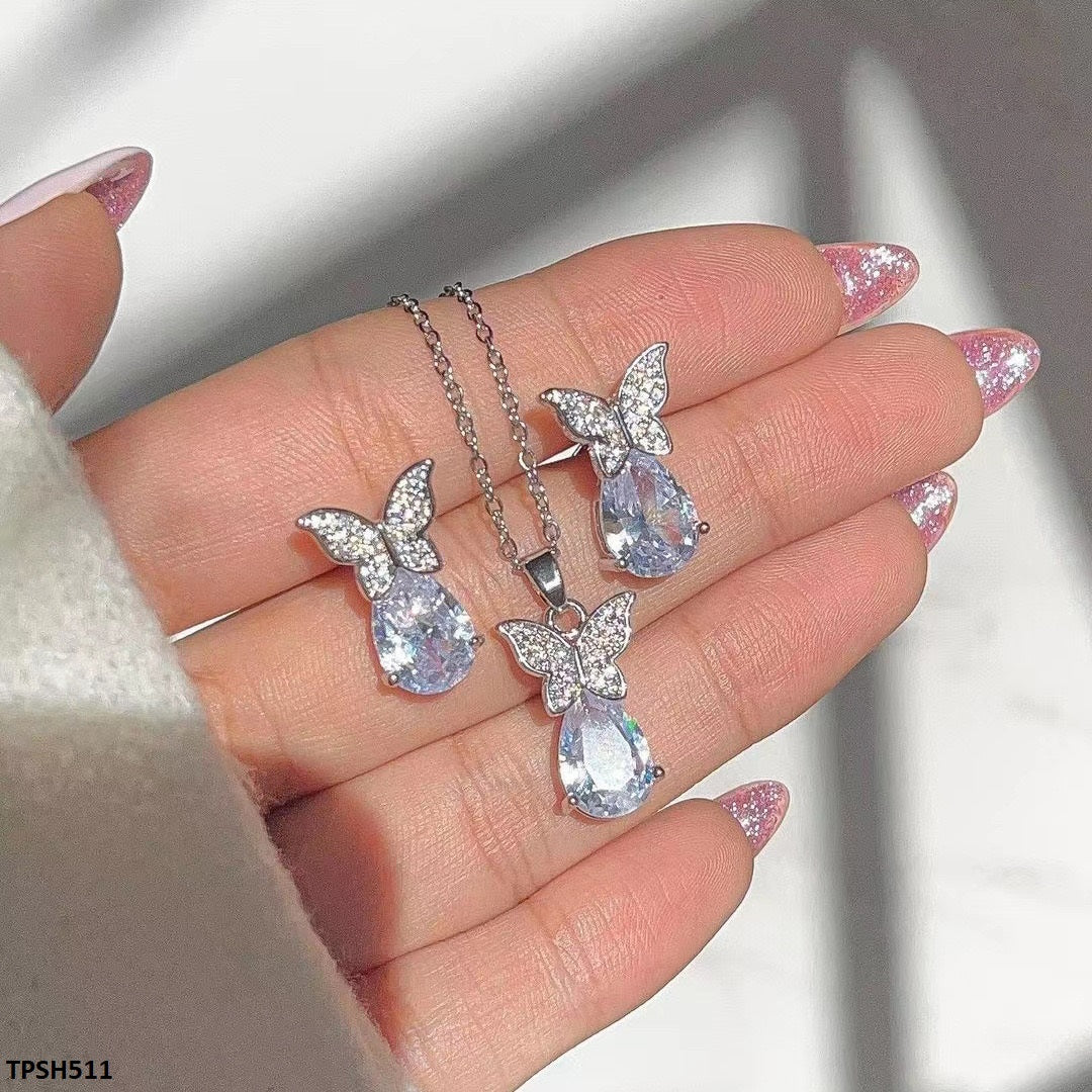 TPSH511 QWN Butterfly Pendent Set - CPSH
