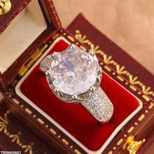 TRSH00883 KYC Round Cut Crown ZIRCON Ring - TRSH