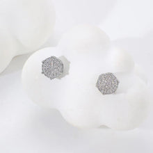 TETH00514 WKO Halo Crystal ZIRCON Stainless Steel Tops Pair - TETH