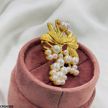 CRGH369 ZLX Leaf n Pearl Ring Adjustable - CRGH