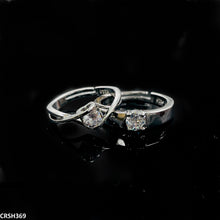 CRSH369 ZFQ Heart Couple Rings Adjustable - TRSH