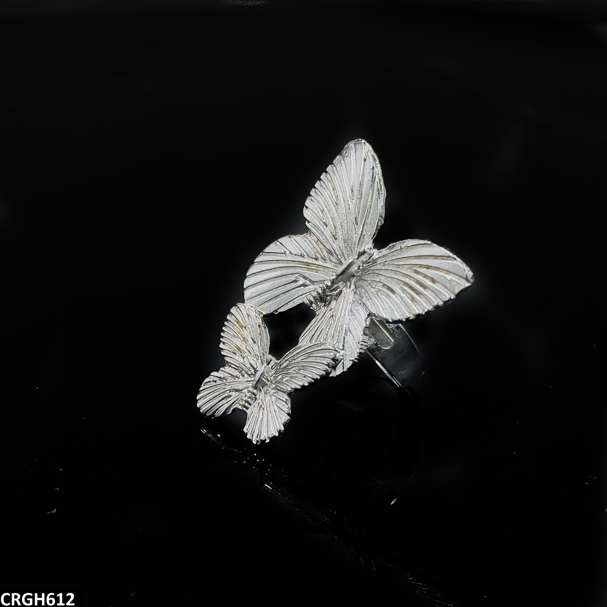 CRSH612 SDQ Double Butterfly Ring - CRSH