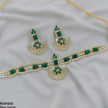 PCKH203 SDQ Square Flower Choker Set - PCKH
