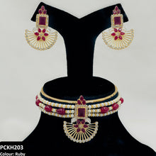 PCKH203 SDQ Square Flower Choker Set - PCKH