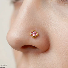 NTHH00070 XAS Clover Flower Stainless Steel Nose Pin - NTHH