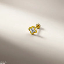 NTHH00070 XAS Clover Flower Stainless Steel Nose Pin - NTHH