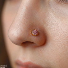 NTHH00071 XAS Round Stone Stainless Steel Nose Pin - NTHH