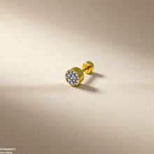 NTHH00071 XAS Round Stone Stainless Steel Nose Pin - NTHH