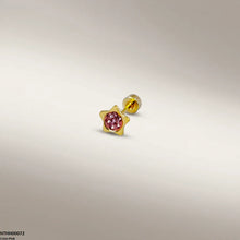 NTHH00072 XAS Star Round Stone Stainless Steel Nose Pin - NTHH