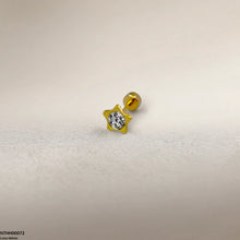 NTHH00072 XAS Star Round Stone Stainless Steel Nose Pin - NTHH