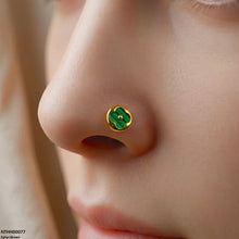 NTHH00077 XAS Round Clover Flower Stainless Steel Nose Pin - NTHH
