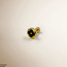NTHH00077 XAS Round Clover Flower Stainless Steel Nose Pin - NTHH