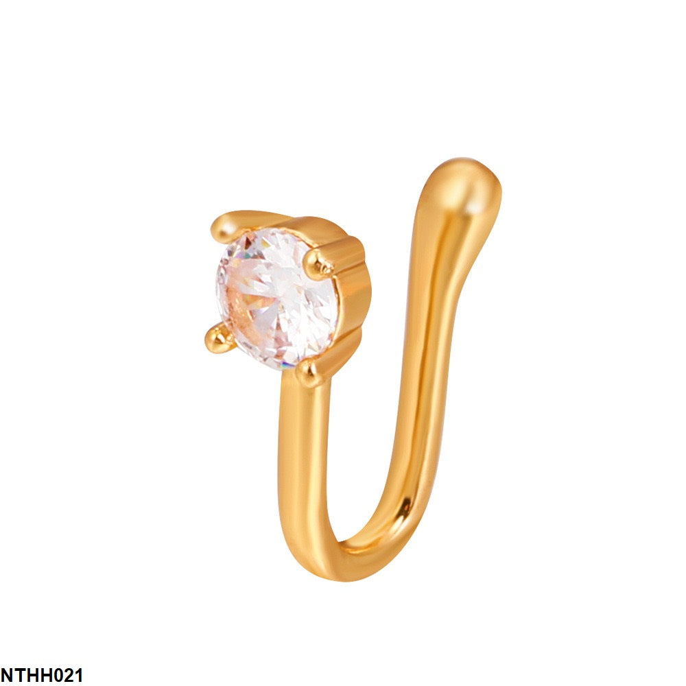 NTHH021 QWN Round Stone Nose Clip - NTHH