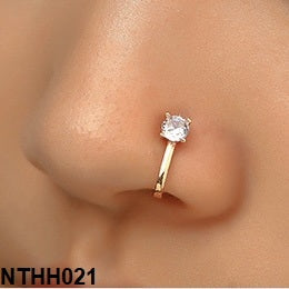 NTHH021 QWN Round Stone Nose Clip - NTHH