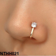 NTHH021 QWN Round Stone Nose Clip - NTHH