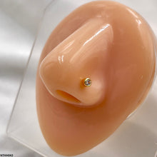 NTHH042 XYL Round  Stone Nose Pin - NTHH