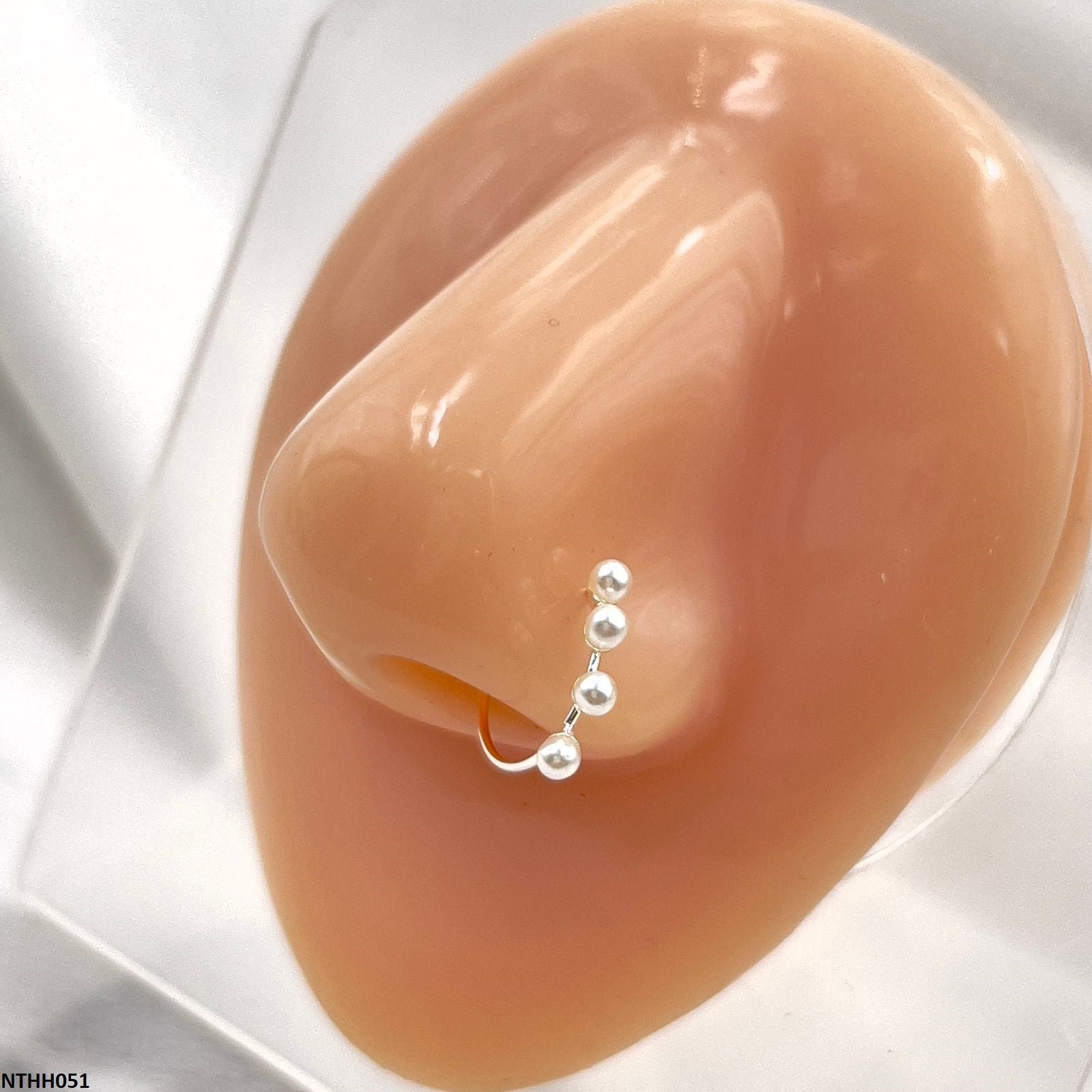 NTHH051 XYL Pearl Nose Pin - NTHH