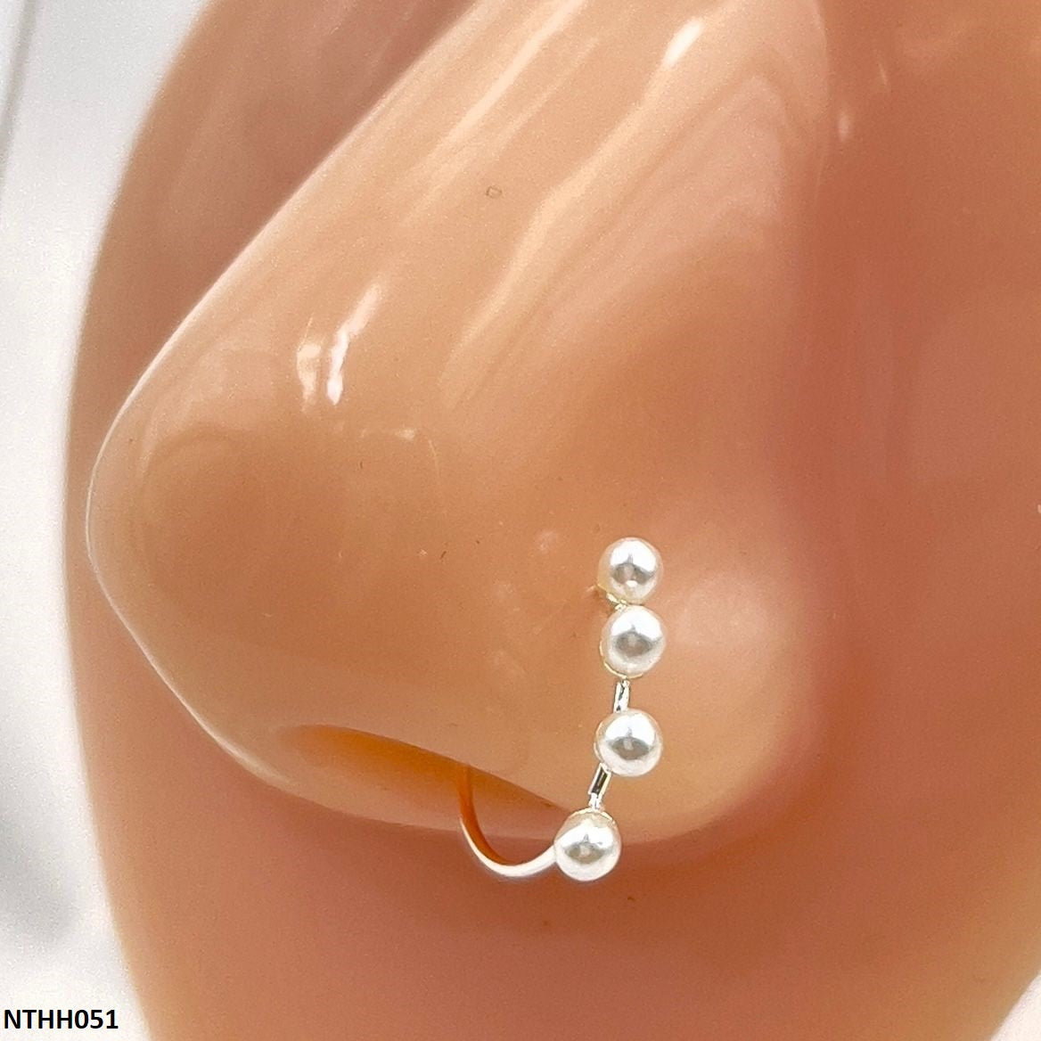 NTHH051 XYL Pearl Nose Pin - NTHH