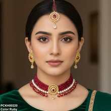 PCKH00220 MZM Oval Pearl Choker Set - PCKH
