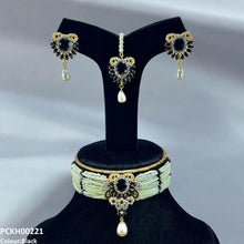 PCKH00221 SDQ Oval Pearl Drop Choker Set - PCKH