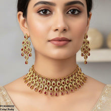 PCKH00222 FRN Marquise Tear Choker Set - PCKH