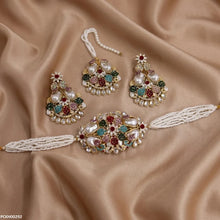 PCKH00292 SDQ Multi Flower Pearl  Choker Set - PCKH