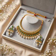 PCKH00296 SDQ Moon/Tear Pearl Drop Hasli Choker Set - PCKH