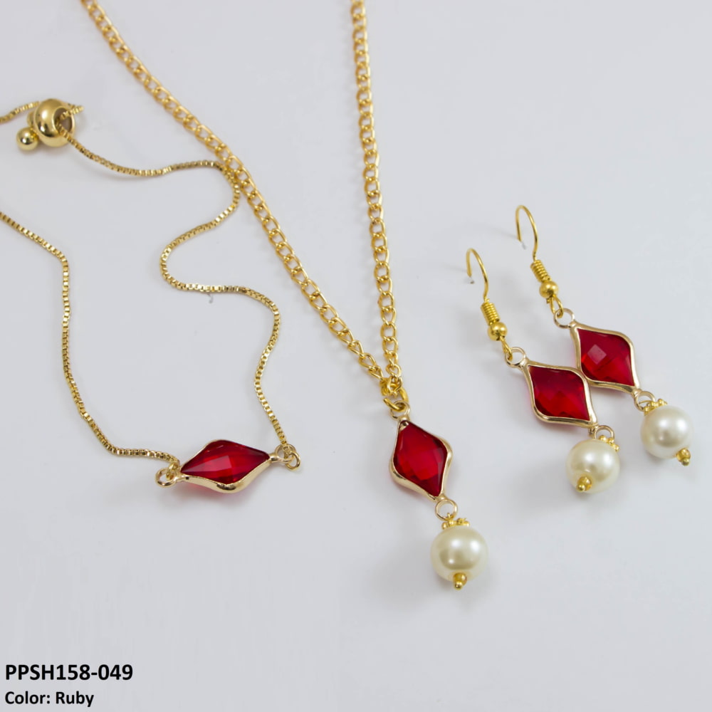 PPSH158 SDQ Diamond Pendant Set - PPSH