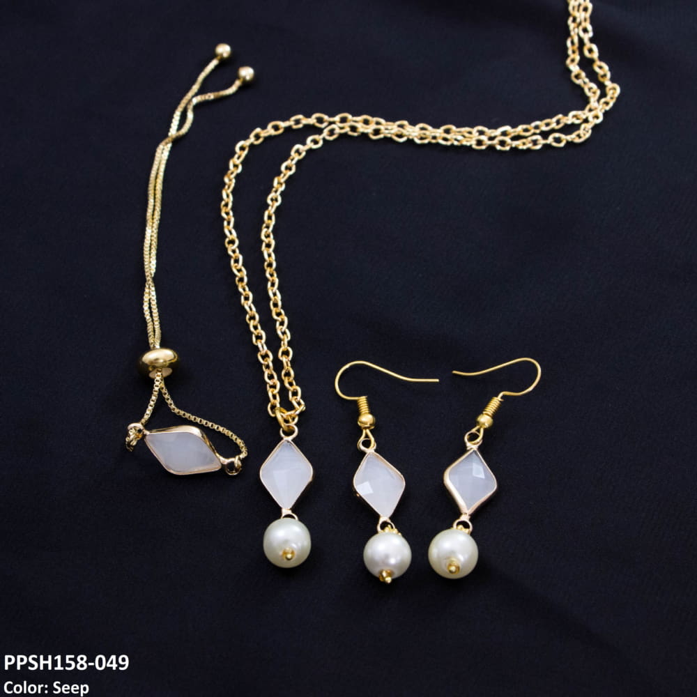 PPSH158 SDQ Diamond Pendant Set - PPSH