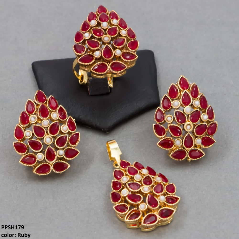 PPSH179 FRZ Pear Pendant Set - PPSH