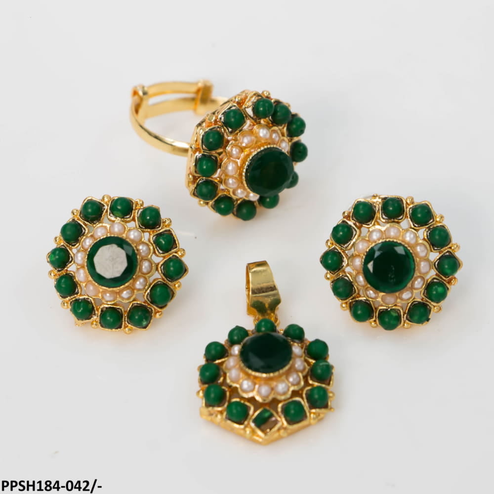 PPSH184 OAK Flower Pendant Set - PPSH
