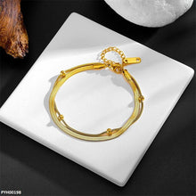 PYH00198 DGF Stainless Steel Double Chain Ball Single Anklet - PYH