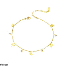 PYH00201 DGF Stainless Steel Butterfly Chain Single Anklet - PYH