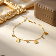 PYH00232 QSJ Stainless Steel Flower  Anklets - PYH