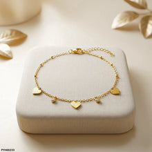 PYH00233 QSJ Stainless Steel Heart Round Anklet - PYH