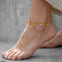 PYH00233 QSJ Stainless Steel Heart Round Anklet - PYH