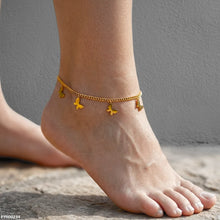 PYH00234 QSJ Stainless Steel Butterfly Anklet - PYH