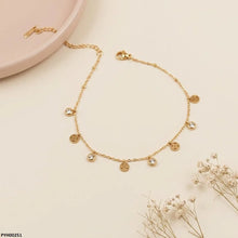 PYH00251 BHS Stainless Steel Round/Flower Drop Anklet - TBCH