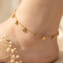 PYH00251 BHS Stainless Steel Round/Flower Drop Anklet - TBCH