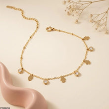 PYH00256 BHS Stainless Steel Penguin/Round Drop Anklet - TBCH