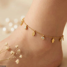 PYH00256 BHS Stainless Steel Penguin/Round Drop Anklet - TBCH