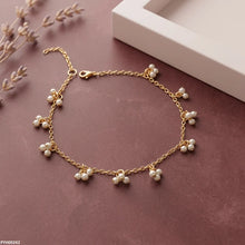 PYH00262 SDQ Round Pearl Drop Anklet - PYH