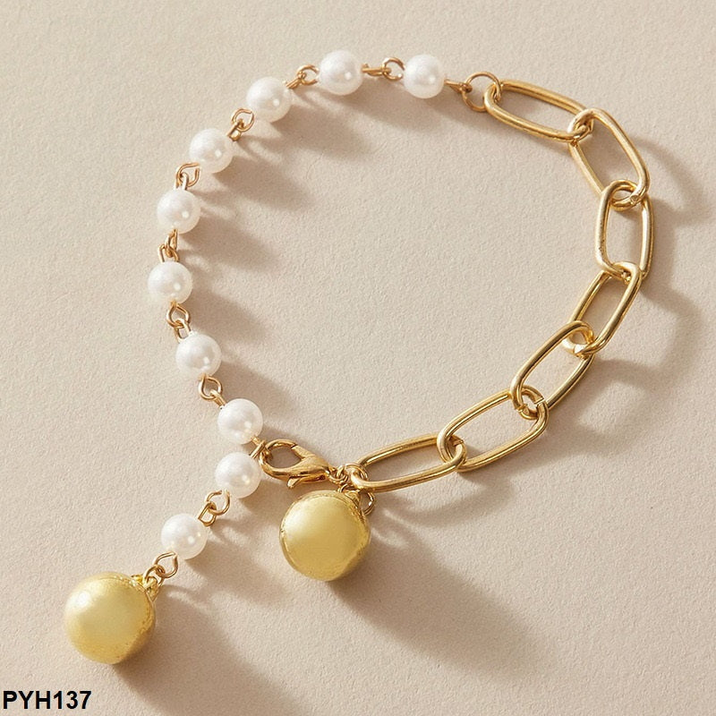 PYH137 YYE Pearl Beads Foot Anklet Single - PYH