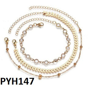 PYH147 LQP 3 Layered Payal - PYH