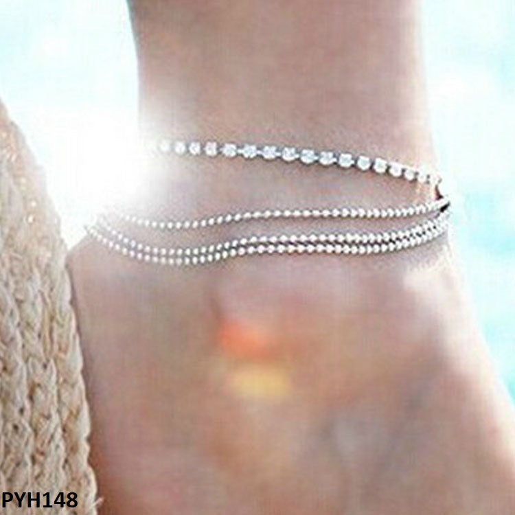 PYH148 LQP Square/3 Layered Payal - PYH